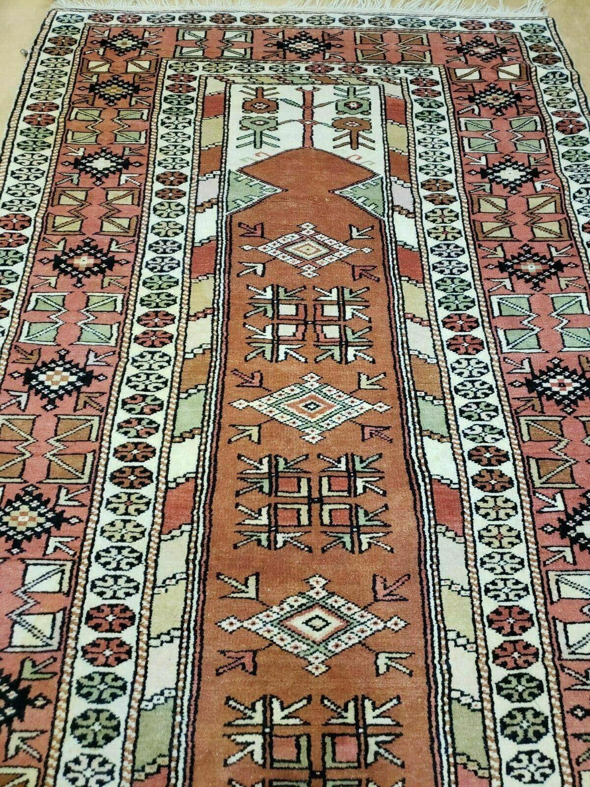 4' X 7' Antique Handmade Turkish Melas Oushak Wool Rug - Jewel Rugs