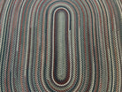 Large American Braided Oval Rug 9x12, Multicolor Braided Oval Carpet, Vintage Braided Rug - Jewel Rugs