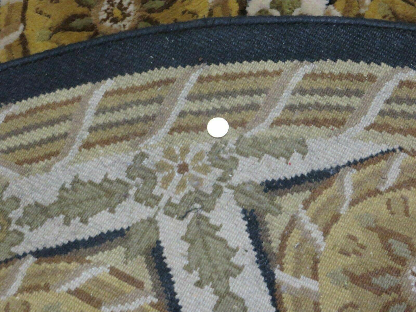 8' Handmade Fine Tibetan Design Wool Rug Carpet Round Nice Ivory/ Beige/ Gold - Jewel Rugs