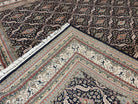 Palace Sized Indian Oriental Rug 12 x 22 ft, Large Oversized Hand Knotted Wool Carpet, Navy Blue Cream Tan, Overall Floral Bidjar Pattern - Jewel Rugs