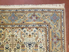 5x8 Rug Antique Handmade Area Rug Wool Rug Organic Dyes Ivory/ Beige Rug 4x7 Rug - Jewel Rugs