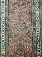 3' 8" X 11' Antique Handmade Turkish Wool Rug Veg Dye Runner Nice Rusted Red - Jewel Rugs