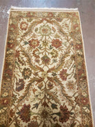 2' 3" X 4' 3" Vintage Handmade India Mahal Wool Rug Veg Dyes Tea Wash Nice - Jewel Rugs