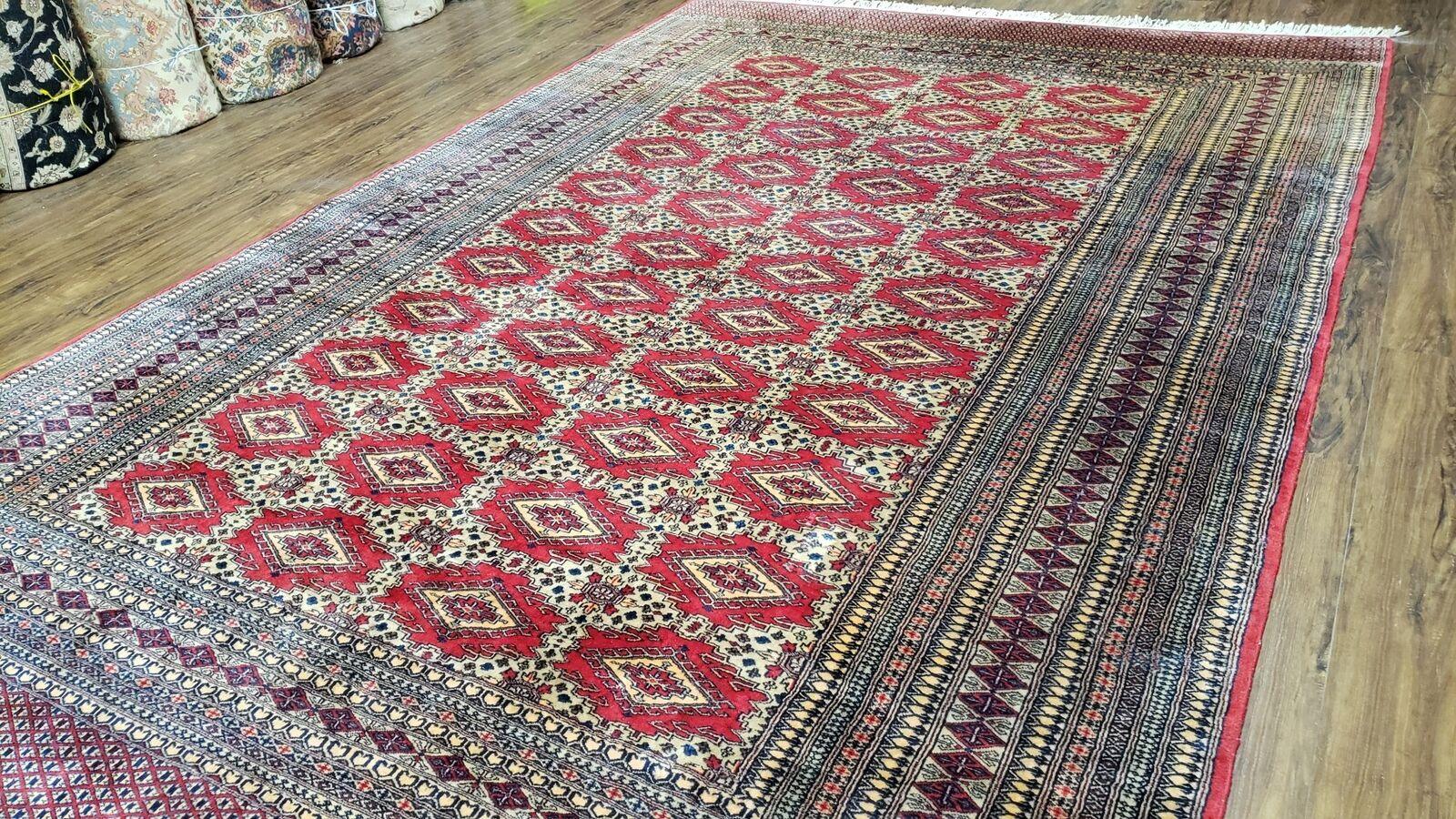 7' X 11' Vintage Handmade Fine Bokhara Turkoman Yamud Pakistan Wool Rug Nice - Jewel Rugs