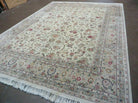 8' X 10' Vintage Handmade Chinese Oriental Floral Wool Rug Silk Accent # 28 Wow - Jewel Rugs