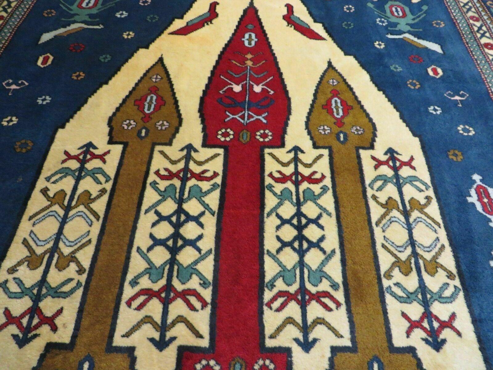 8' X 10' Vintage Handmade Turkish Caucasian Wool Rug Carpet Nice - Jewel Rugs