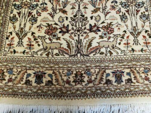 5' X 7' Vintage Handmade Indian Wool Rug Hunting TREE OF LIFE DEER Nice - Jewel Rugs