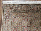 Indian Silk Runner Rug 2'6" x 7' 10", Indo Kashmiri Fine Oriental Runner, Hallway Carpet, Vintage Traditional Oriental Runner 8ft Long - Jewel Rugs