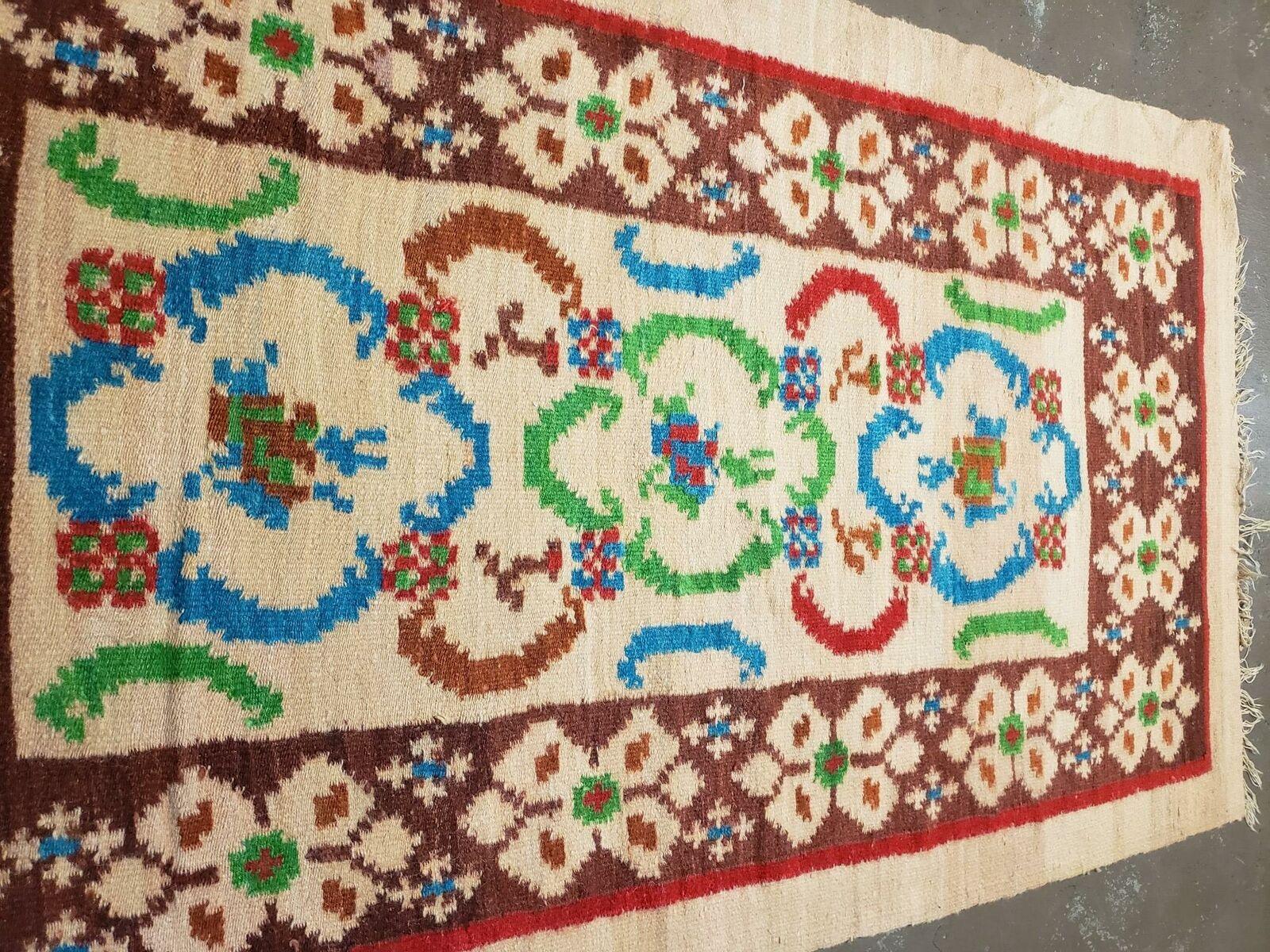 3' 4" X 6' Antique European Kilim Handmade Flat Weave Wool Rug Veg Dyes Nice - Jewel Rugs