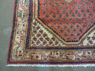 4' X 6' Antique Handmade Indian Wool Rug Red Vegetable Dyes Nice - Jewel Rugs