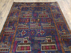 4x6 Handmade Balouch War Afghan Tribal Rug Organic Dyes Helicopter Tank Airplane - Jewel Rugs