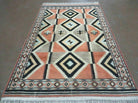 4' X 6' Vintage Handmade Turkish Melas Oushak Wool Rug Carpet Mehrab Red Nice - Jewel Rugs