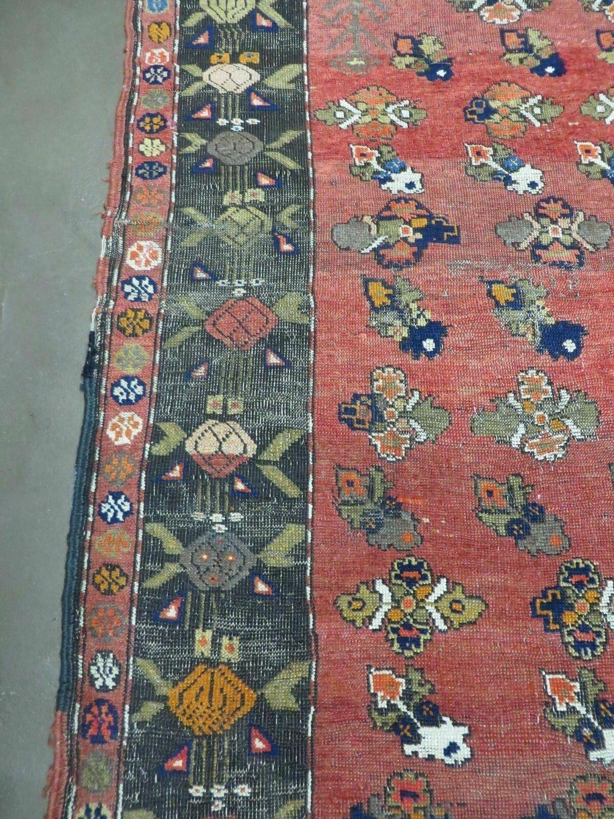 5' X 8' Antique Turkish Karabagh Rug Handmade Wool Vegy Organic Dyes Red Nice - Jewel Rugs