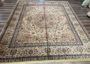 8.8 x 10 Karastan Tabriz Medallion Rug #900-909, Karastan Samovar Teawash Rug, Vintage Discontinued Karastan Wool Carpet, Living Room Rug - Jewel Rugs
