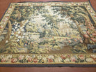 5' 3" X 7' Tapestry French Design Handmade Aubusson Weave Nature One Of A Kind - Jewel Rugs