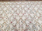 Vintage Petite Point Floral Area Rug 7.5 x 9.9, Chinese Aubusson Needlepoint Carpet 7x10, Wool Hand-Knotted Ivory Small Flowers Rug 8x10 - Jewel Rugs