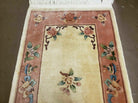 2' 7" X 12' Handmade Chinese Art Deco Nichols 90 Lines Wool Rug Runner Beige - Jewel Rugs