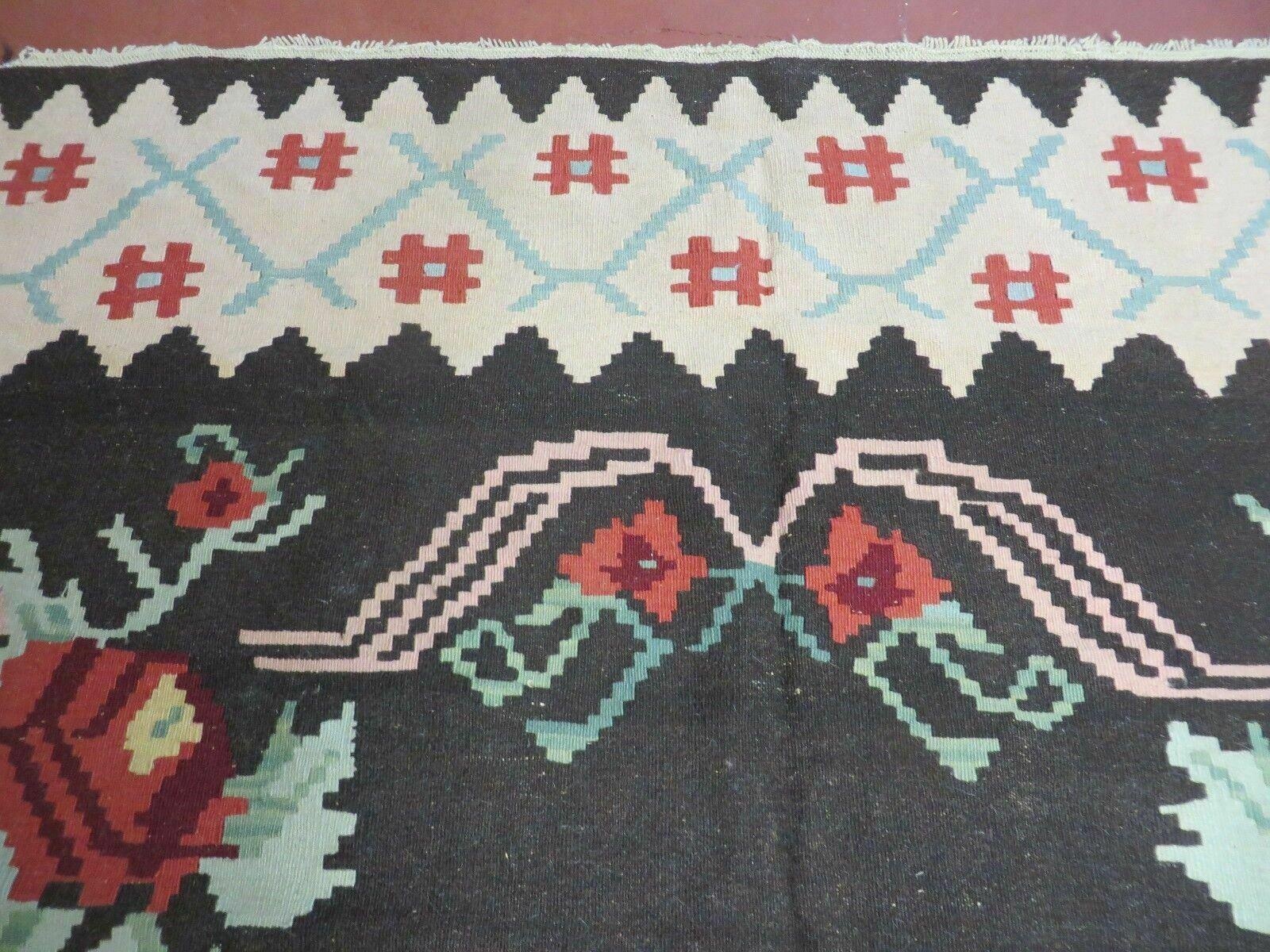 8' X 13' Vintage Karabagh Kilim Handmade Flat Weave Wool Rug Veg Dyes Nice - Jewel Rugs