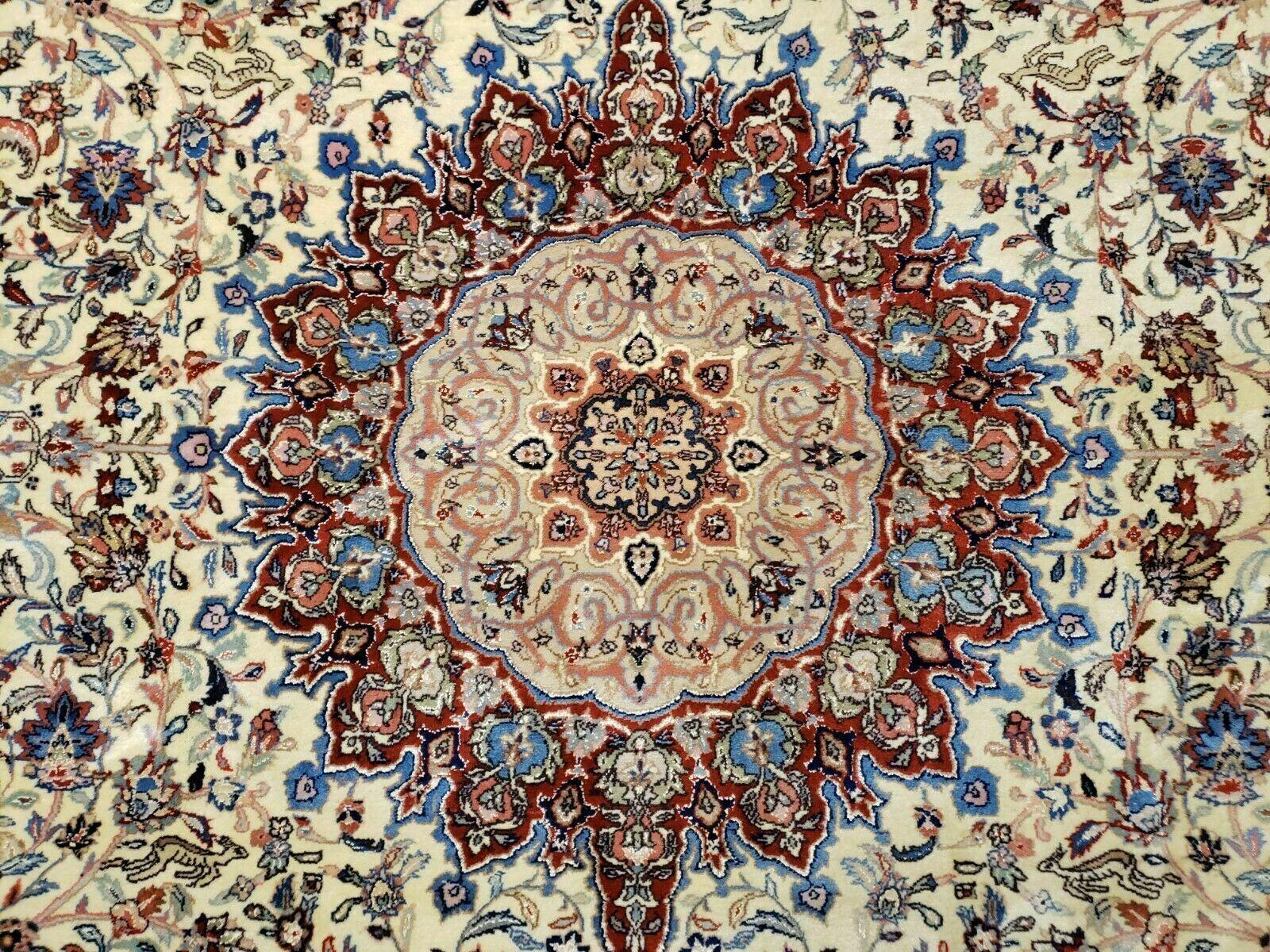 7' X 10' One-Of-A-Kind Chinese Oriental Hand Knotted Wool Silk Rug Flower Deer - Jewel Rugs