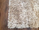 Ivory Shag Rug 3x5, Small Flokati Carpet 3 x 5, Shaggy Shimmer Solid Soft Plush Pile Bedroom Bathroom Rug, Modern Contemporary Area Rug - Jewel Rugs