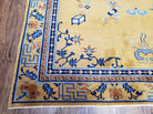 6' X 9' Antique Handmade Art Deco Nichols Peking Chinese Rug Carpet Gold Blue - Jewel Rugs