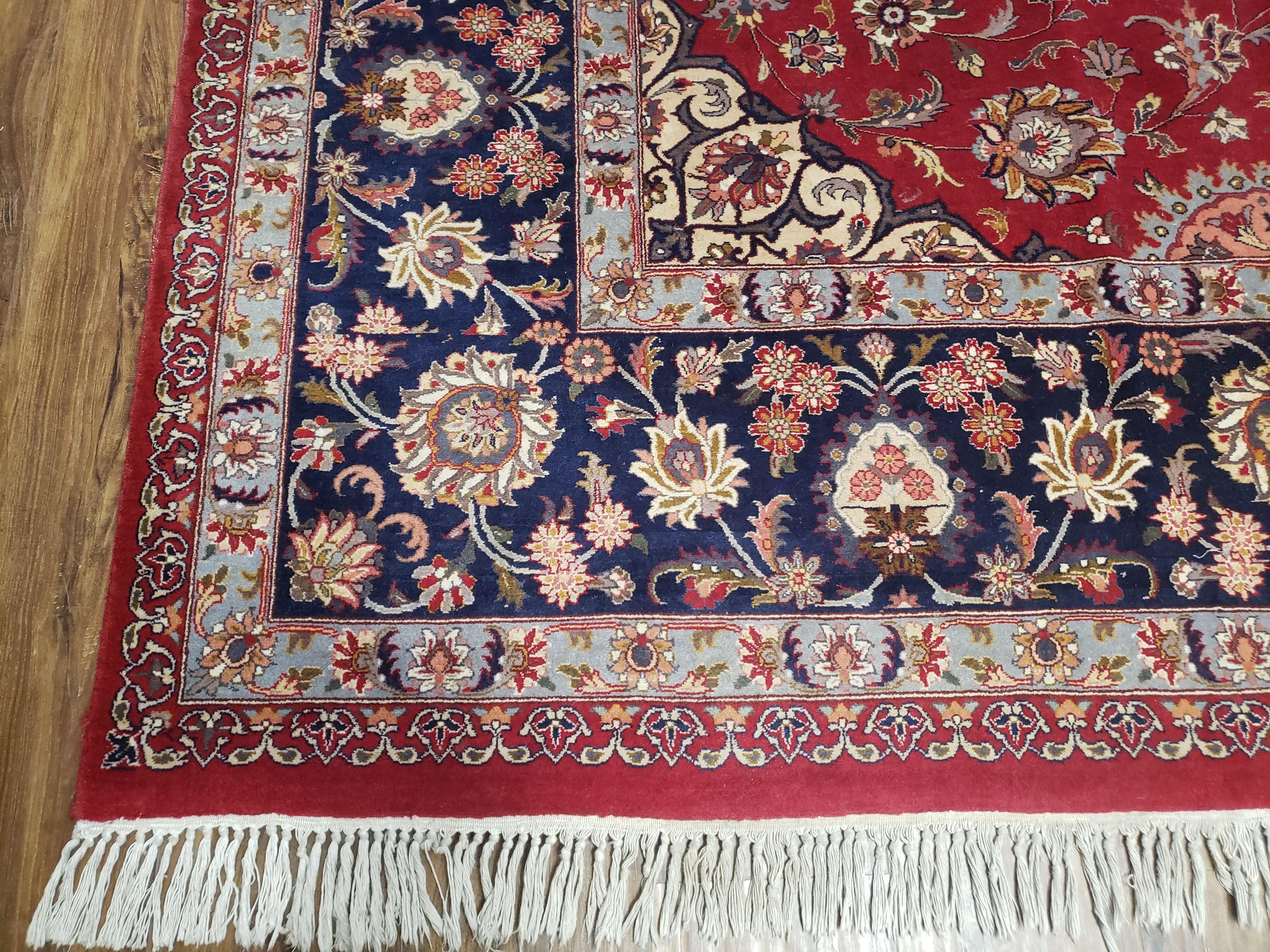 9' X 12' Vintage Handmade Oriental Pak Pakistan Floral Wool Area Rug Red Nice - Jewel Rugs