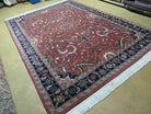 6' X 9' Vintage Hand Made India Floral Oriental Wool Rug Vegetable Dyes Nice Red - Jewel Rugs