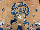 5x5 Vintage Chinese Peking Art Deco Nichols Square Rug Animals Dragons Elephant - Jewel Rugs