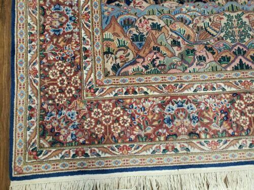 6' X 9' Vintage Hand Made Pakistan Floral Wool Rug Carpet Tree Of Life Detail - Jewel Rugs