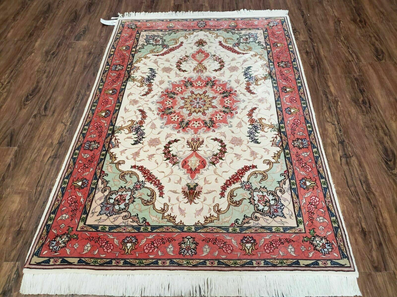 3' 4" X 5' Vintage Handmade Ultra Fine Floral Oriental Turkish Rug Carpet Wow - Jewel Rugs