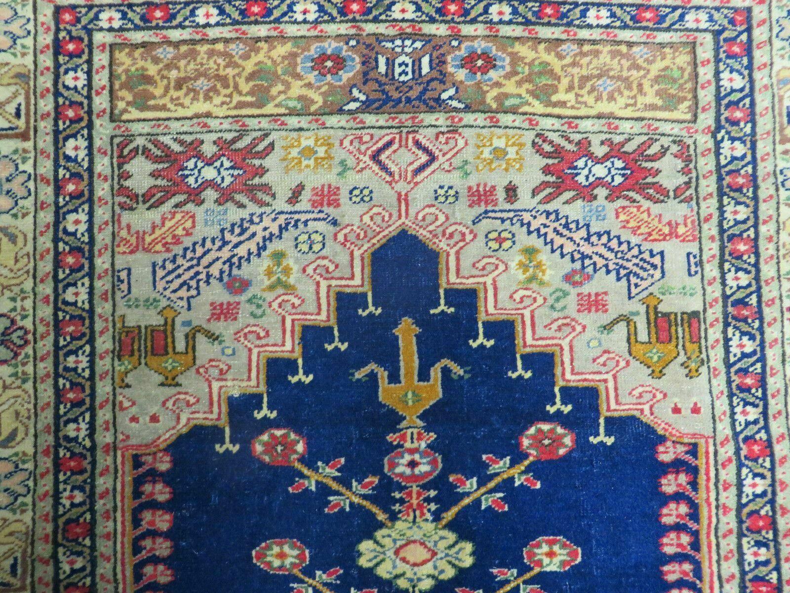 3' X 4' Semi Antique Handmade Turkish Prayer Kaisery Wool Rug Nice - Jewel Rugs