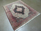 4' X 5' Antique Handmade India Floral Oriental Wool Rug Brown Vegetable Dyes - Jewel Rugs