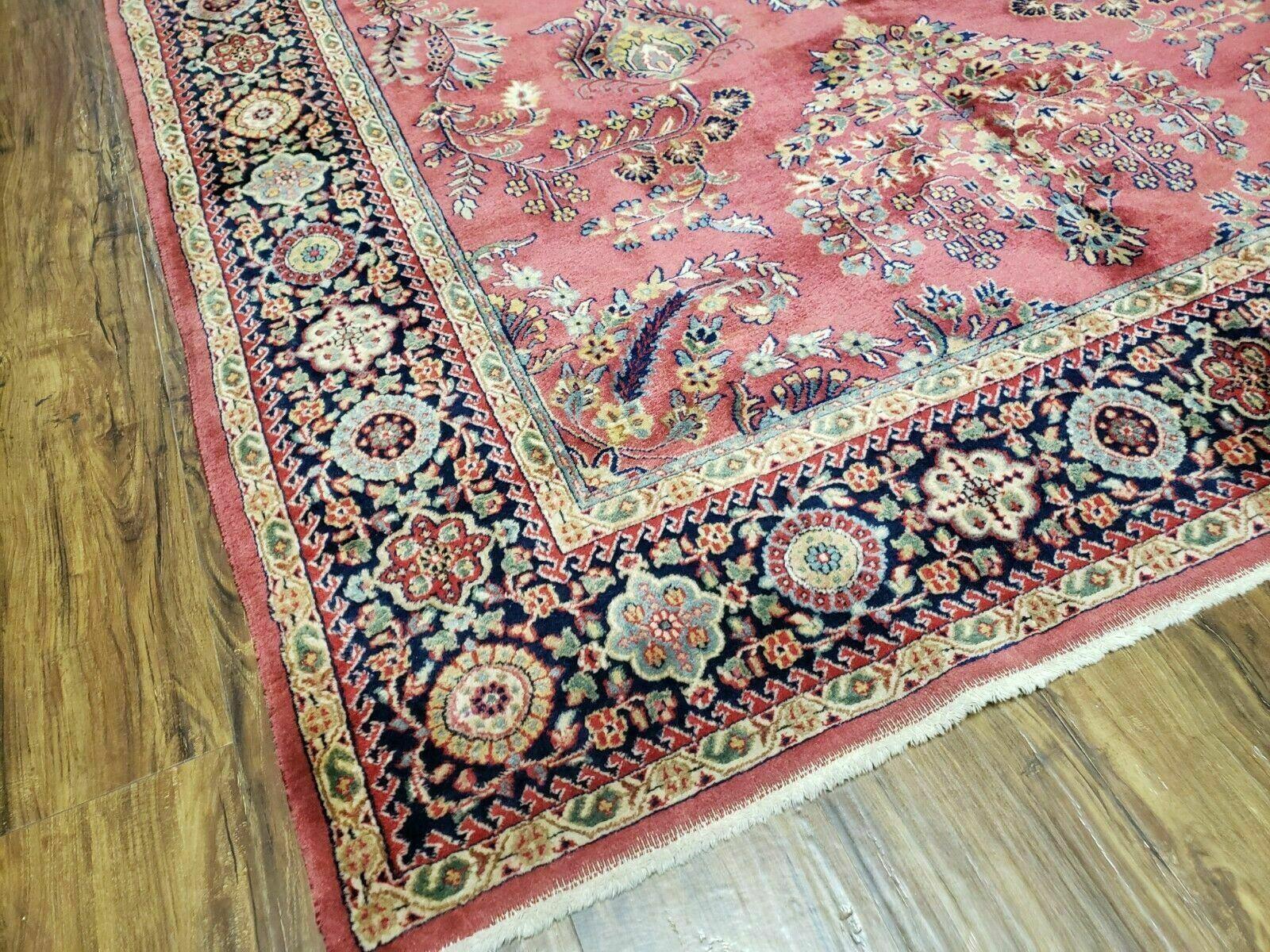 6' X 9' Antique Handmade India Floral Rug Highly Detailed Red Hand Knotted Nice - Jewel Rugs