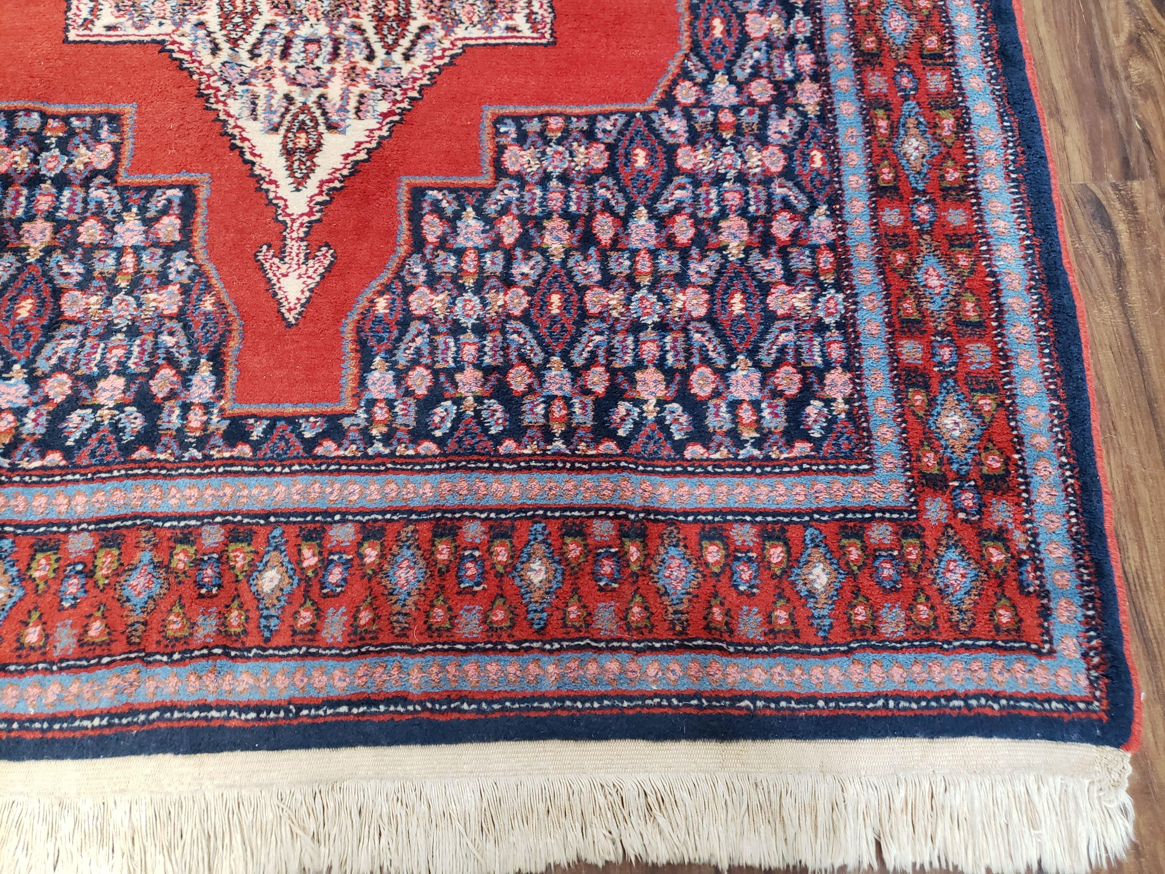 4x6 Western Kurdistan Kurdish Carpet Senneh Wool Area Rug Veg Dyes Red Blue Nice - Jewel Rugs