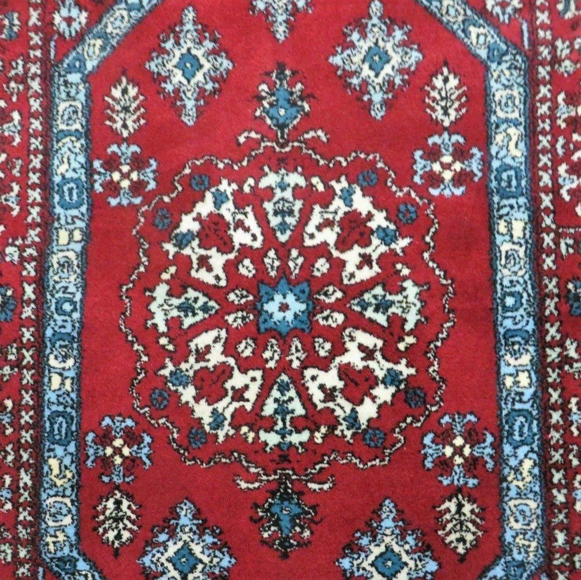 4' X 6' Vintage Wool Carpet - Handmade Moroccan Urban Rabat Red Rug - Jewel Rugs