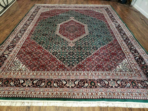 8' X 10' Vintage Handmade India Wool Rug Hand Knotted Carpet Herati Pattern - Jewel Rugs