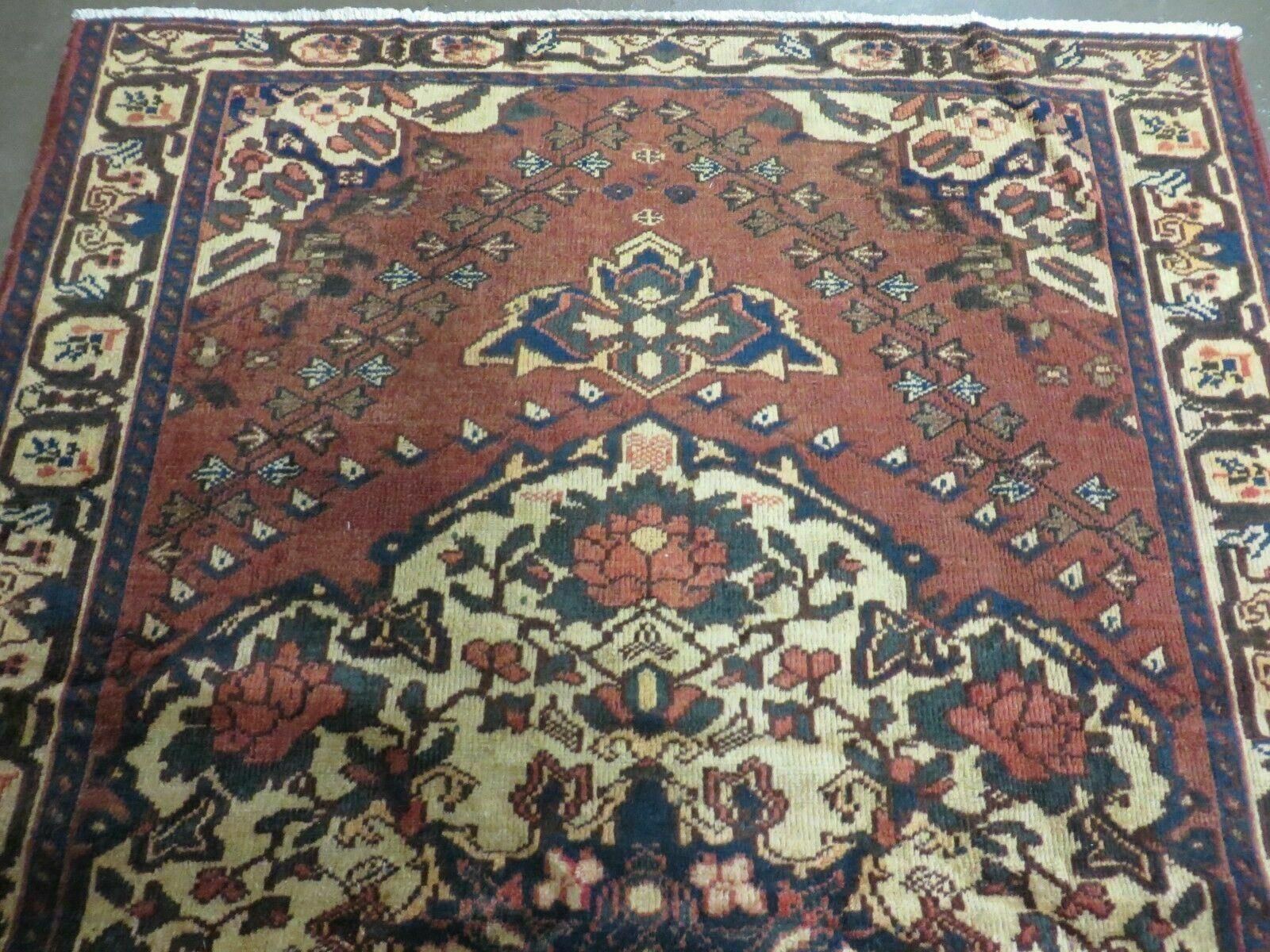 4' X 7' Antique 1920 Handmade Turkish Medallion Wool Rug Veg Dye Nice - Jewel Rugs