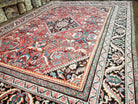 9' X 12' Antique Handmade Oriental Floral Wool Area Rug Organic Red Nice - Jewel Rugs