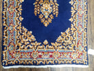 Semi Anique Dark Blue Persian Kerman Runner, 2'7" x 13'5" - Jewel Rugs