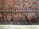 11' X 13' Antique Handmade Sarouk Floral Wool Rug Red Organic Nice - Jewel Rugs