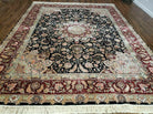 8' X 10' Vintage Handmade Fine Chinese Oriental Wool Rug With Silk Accents - Jewel Rugs