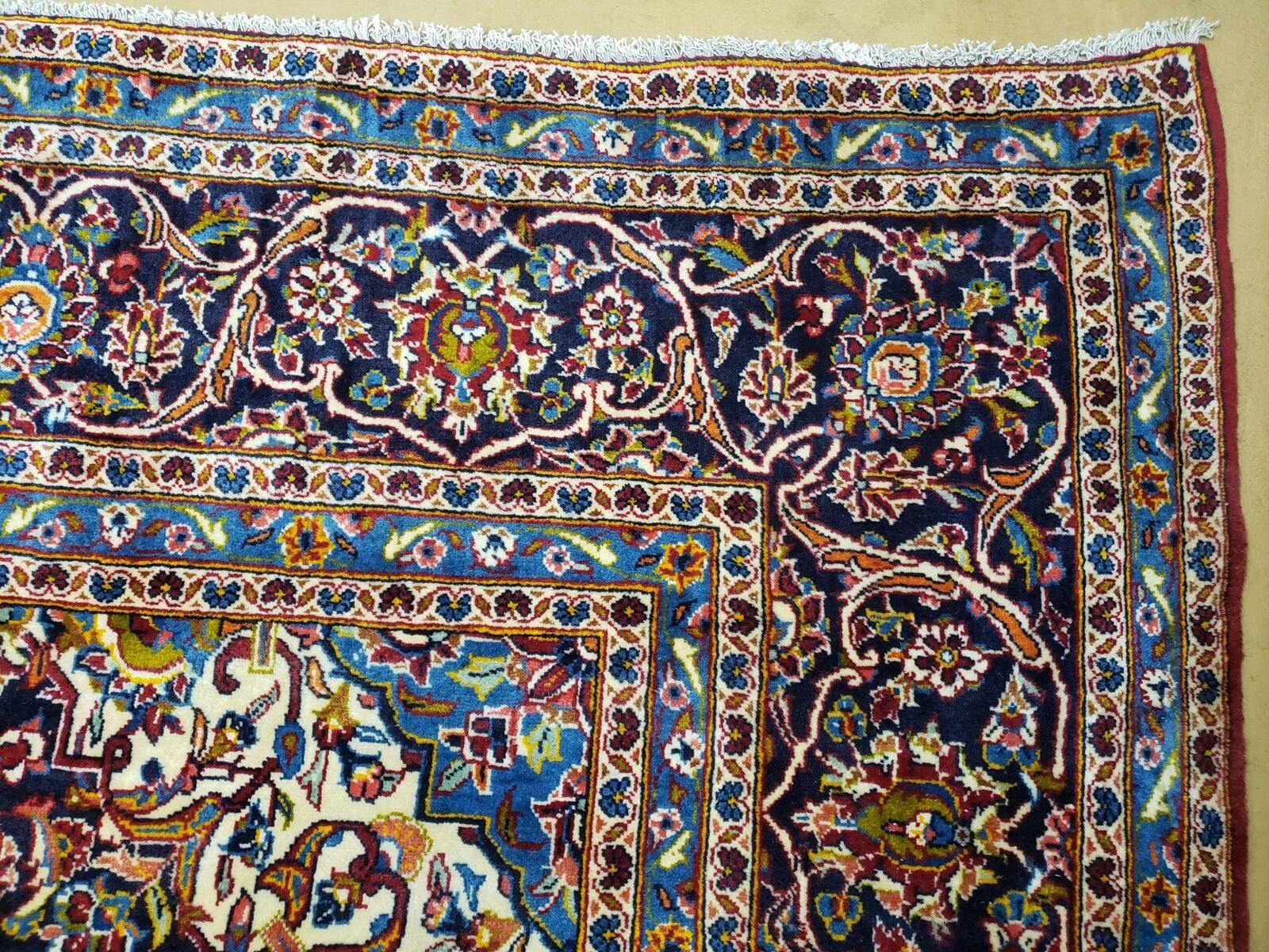 9' 6" X 13' 4" Antique Authentic Oriental Handmade Vegetable Dye Floral Area Rug Red Xlarge Allover Floral Top Quality - Jewel Rugs