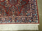 2' 10" X 5' American Made Karastan Red Sarouk Pattern # 785 Wool Rug Nice - Jewel Rugs