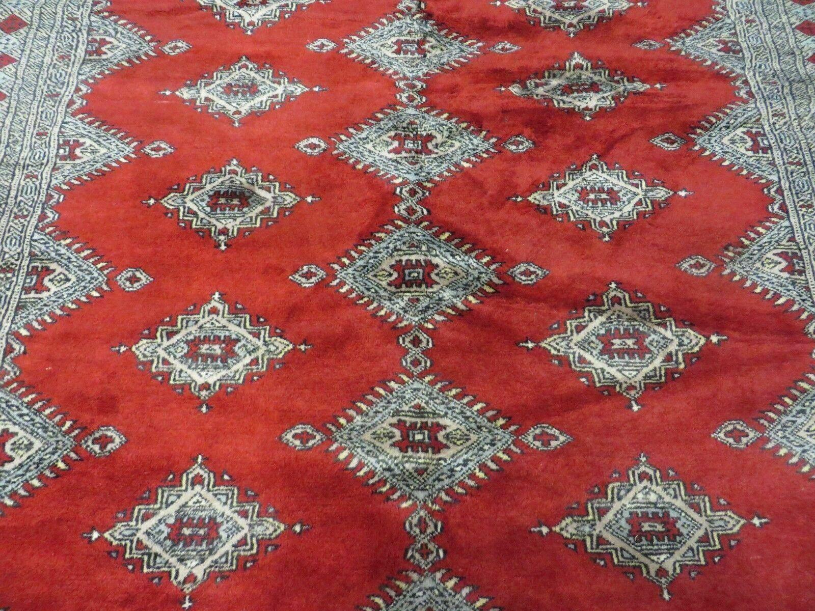 5' X 8' Vintage Handmade Bokhara Turkoman Pakistan Wool Rug Carpet Red Nice - Jewel Rugs