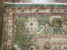 10' X 14' Handmade Indian Wool Rug Carpet Tea Washed Nice Green Gold - Jewel Rugs