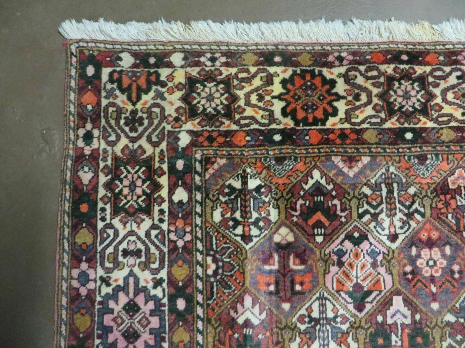 7' X 10' Antique Handmade Indian Wool Rug Floral Oriental Carpet Tribal Nice - Jewel Rugs