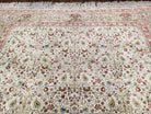 Top Quality All Silk Turkish Hereke Rug 8x10, Stunning Super Fine 500+ KPSI, Signature Master Weaver, Room Sized Silk Carpet Allover Design - Jewel Rugs