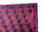 3 X 4 Vintage Handmade Tribal Wool Rug Balouchi Rug Afghan Rug Red Blue - Jewel Rugs