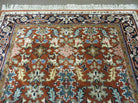 4' X 6' Vintage Handmade Indian Floral Wool Rug Carpet Rusted Red - Jewel Rugs