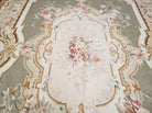 9' X 12' Handmade Aubusson Weave Needllepoint Flat Pile Wool Rug Beige Olive - Jewel Rugs